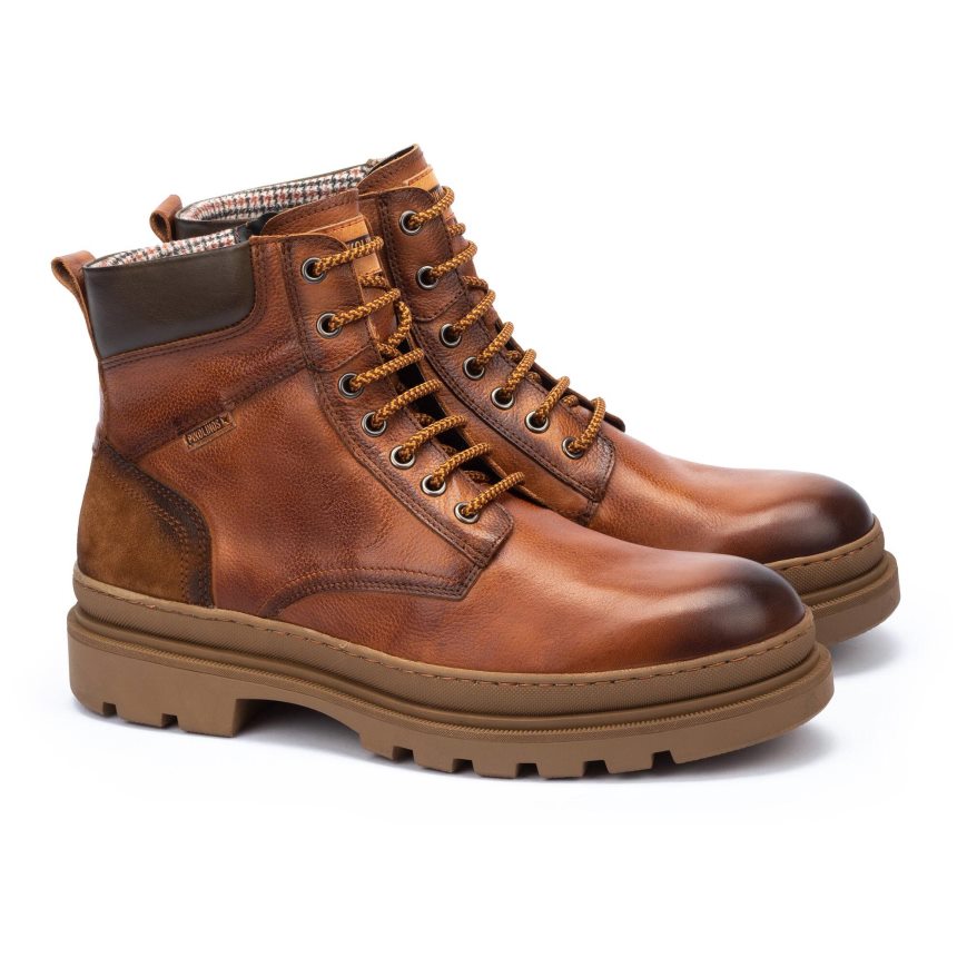 Men's Pikolinos OURENSE Ankle Boots Brown | NZ A7Q8923